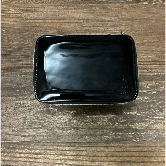 YSL Yves Saint Laurent Travel Zipper Cosmetic Case w/ Primer & Lipstick - New - Picture 3 of 7